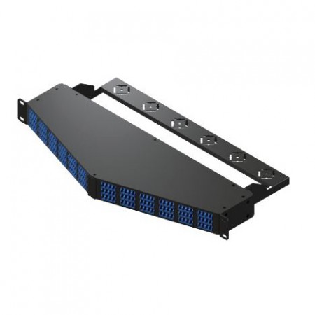 1U 144 Port MTP to LC High Density Angled Patch Panel - 1RU 144 Ports MTP to LC Angled Patch Panel